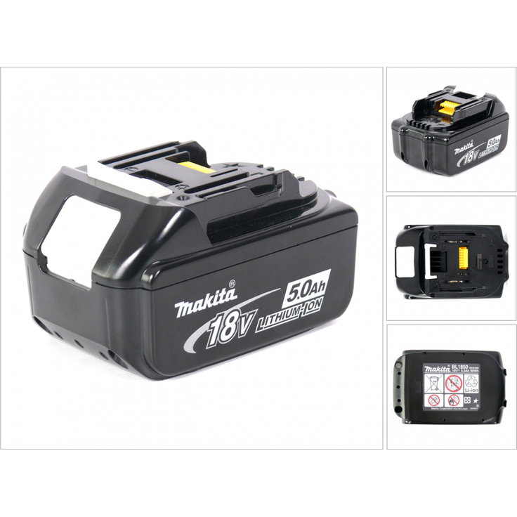Makita BL1850 Akku Li-Ion 18V LXT, 5 Ah, 1 x Akku, ohne Ladestandsanzeige, ohne Ladegerät – Bild 3