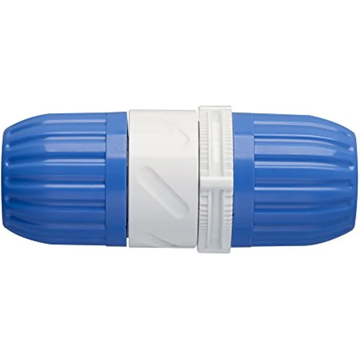 TAKAGI 360 Grad - Schlauchkupplung 13 mm Gartenbewässerungszubehör, Blau-weiß, 1-2 Zoll Bewässerungszubehör