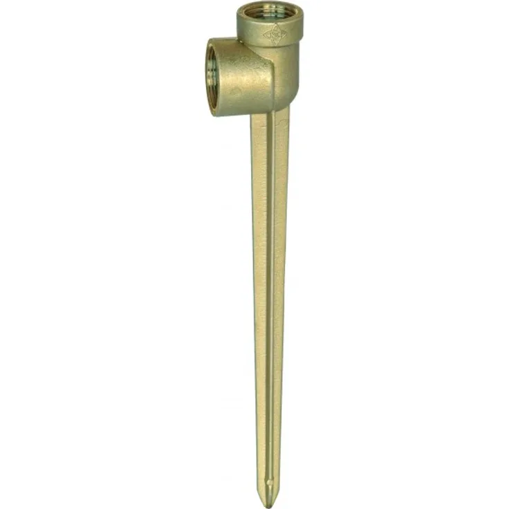 Geka 607034 Regnersteckdorn G 1/2 IG G 3/4 Zoll MS 170 mm, Gold, 18 8 13 cm