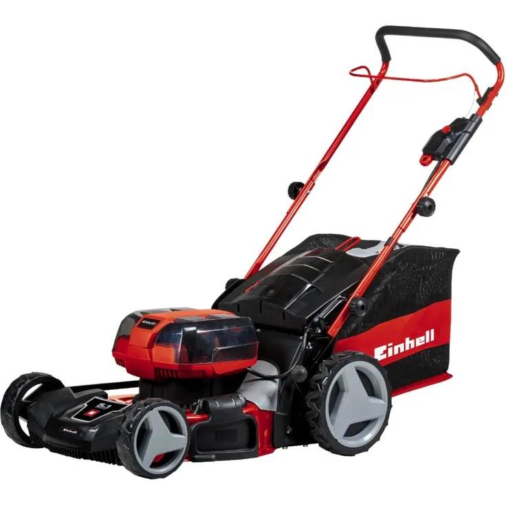 Einhell Akku-Rasenmäher GE-CM 36-47 HW Li Kit Power X-Change - Li-Ion, 36 V, bis 500 m², 47 cm Schnittbreite, 6-stufige Schnitthöhenverstellung, inkl. 2 x 4,0 Ah-Akku und 2 x Ladegerät -