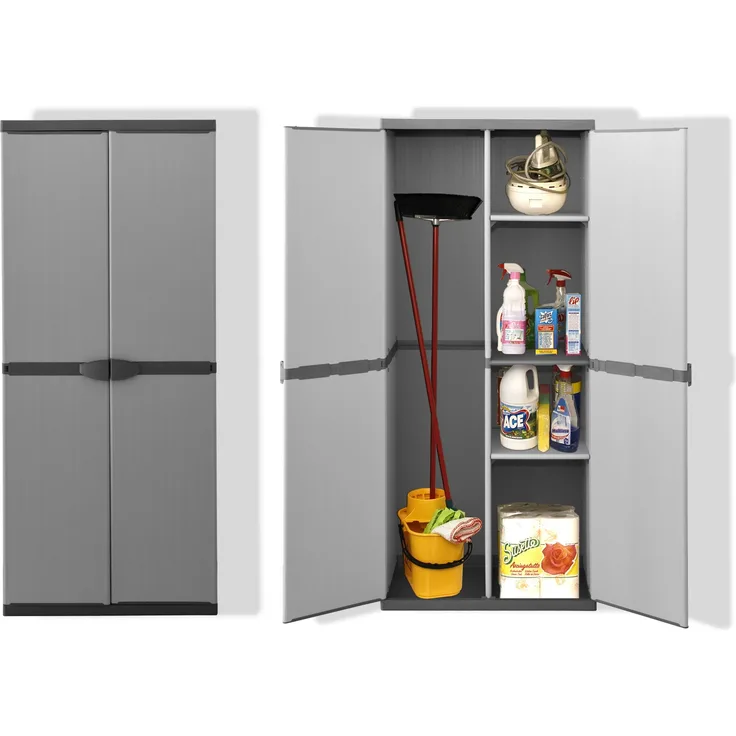 Kreher Kunststoffschrank Spind mit Freifach und 3 Einlegeböden