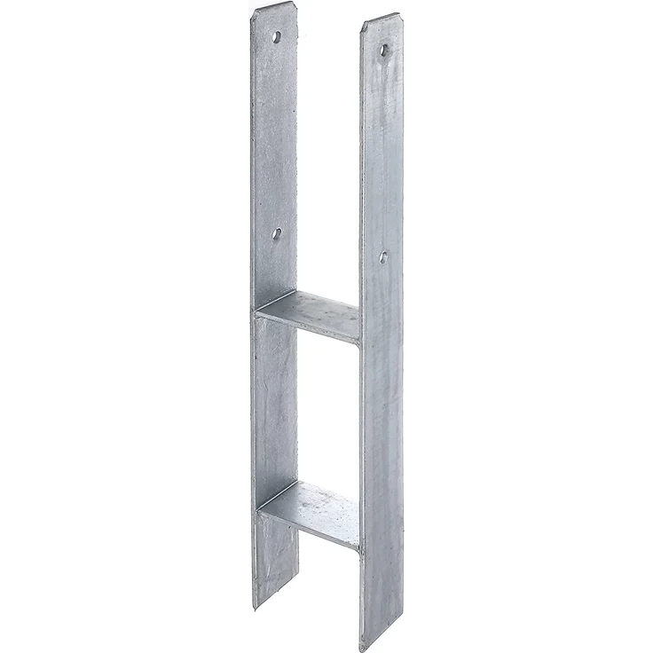 GAH-Alberts 203917 H-Pfostenträger, feuerverzinkt, Gesamthöhe: 600 mm, Materialstärke: 5 mm, lichte Breite: 101 mm – Bild 1
