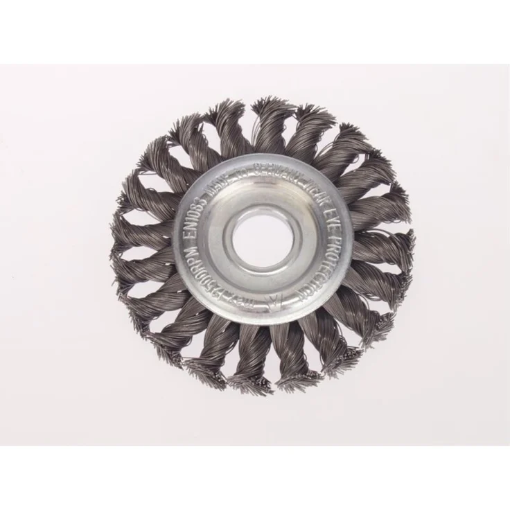 Lessmann Zopf-Rundbürsten Drm 115 x 14 mm 20 Z Stahldraht STH glatt 0,50 mm Bohrung 22,2 mm (472211) - Preisvergleich – Bild 1