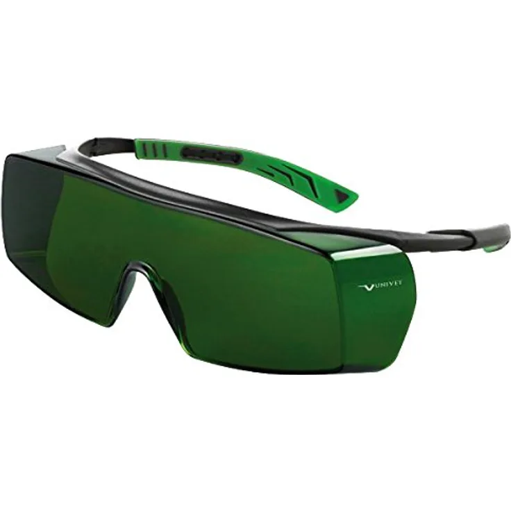Univet 5X7.01.11.50 Überbrille 5X7'' IR5 Glas in dunkelgrau/grün
