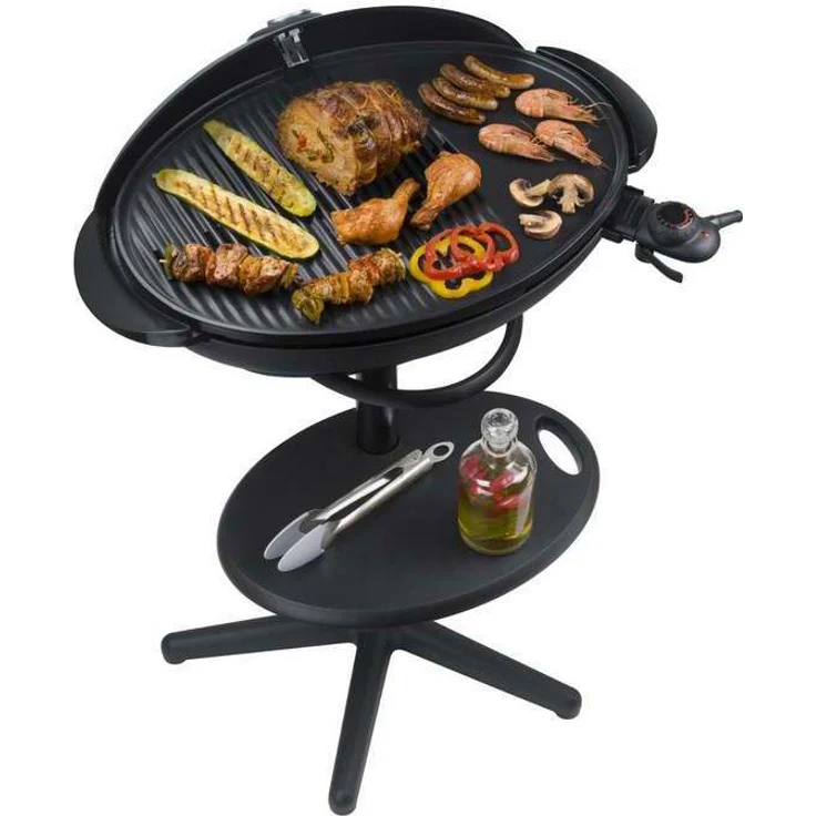 Steba VG 350 BIG Barbecue Säulengrill, Elektrogrill, mit praktischer Ablage, 55 x 41 cm Grillfläche – Bild 5