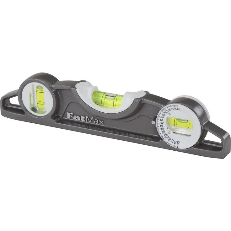 Stanley FatMax Pro Torpedo-Wasserwaage, Aluminium (magnetisch, 25 cm Länge, horizontale-vertikale-45°-Libelle) 0-43-609 – Bild 1