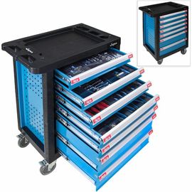 Dema - Werkstattwagen - Werkzeugwagen Carlos 7 Schubladen bestückt mit Werkzeug 262 tlg