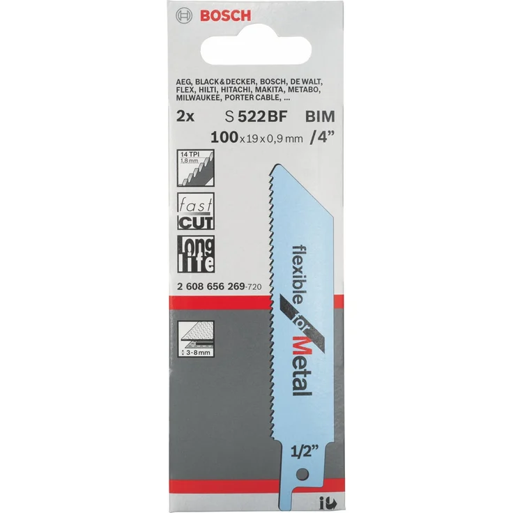 Bosch Professional 2608656269 Säbelsägeblatt 2 Fuchsschwanzsägebl. S 522 BF - Preisvergleich – Bild 1