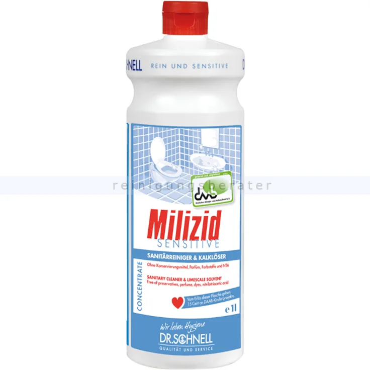 Dr. Schnell MILIZID SENSITIVE 1 L Sanitärreiniger Sanitärreiniger und Kalklöser für den Profi