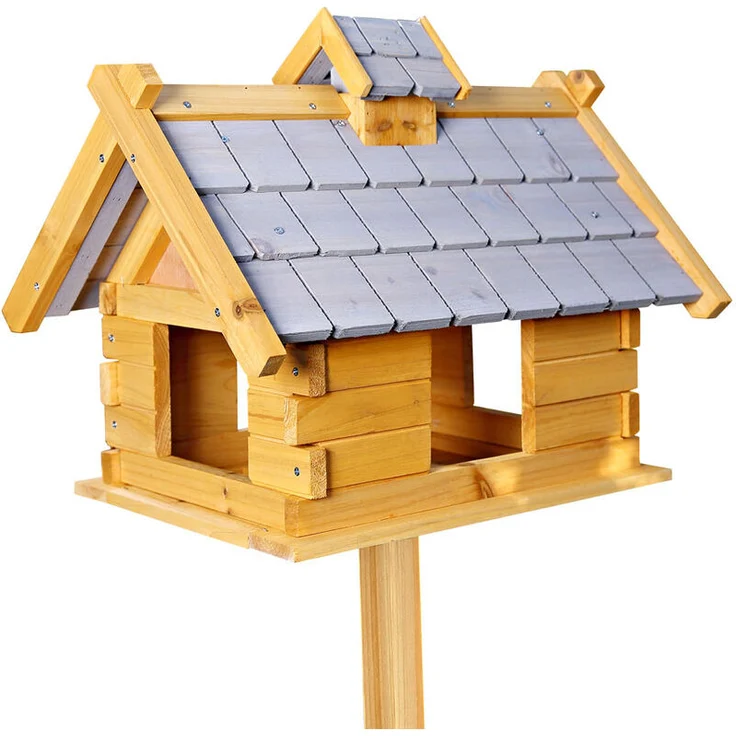 Vogelhaus Holz Vogelfutterhaus Vogelvilla Vogelhäuschen Futterstation - Melko - Preisvergleich – Bild 1