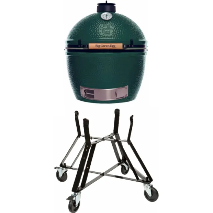 Big Green Egg Holzkohlegrill XLarge inkl. Nest auf Rollen