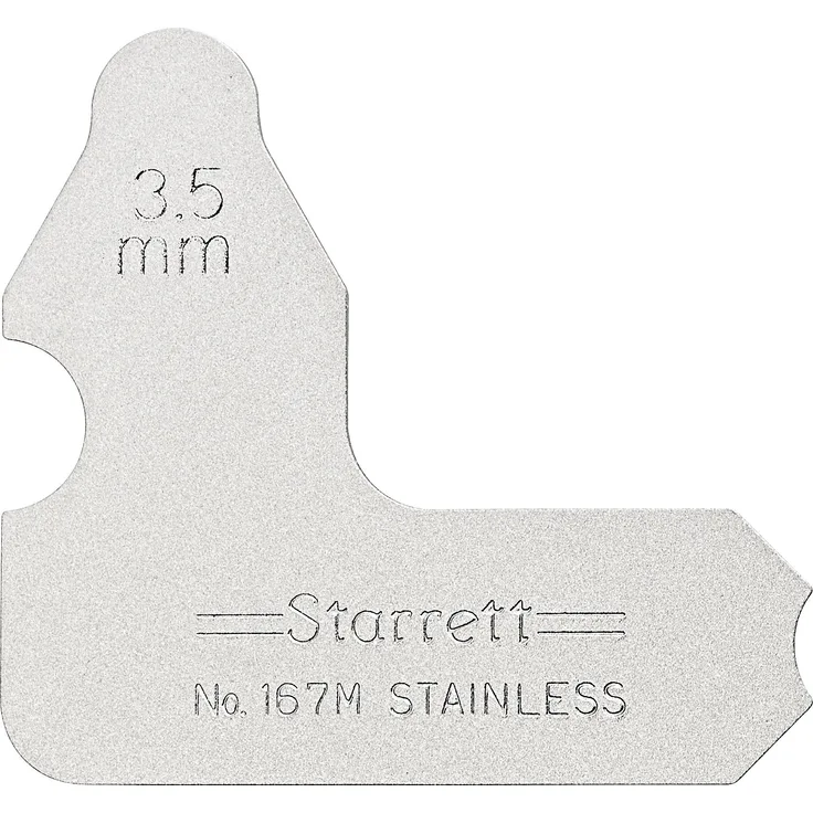 Starrett 167M-3 Radiusmessgerät, 3,5 mm, Radiusmesser 3,5 mm