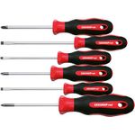 GEDORE red Schraubendreher-Satz 6-teilig inkl. Schlitzschraubendreher 3-5,5-6,5 mm sowie Kreutzschlitz-Schraubendrehern PH 0 1 & 2