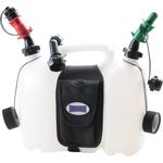 hünersdorff PROFI Doppelkanister - Kombikanister für Kraftstoff und Öl mit Satteltasche und zwei Einfüllsystemen, 6 + 3 Liter, UN-Zulassung, Made in Germany