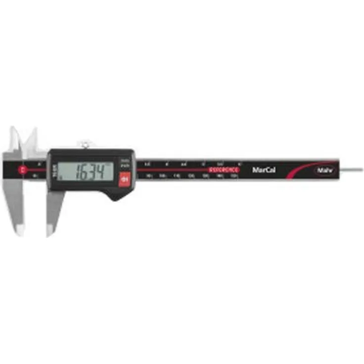 Mahr 4103012 MarCal 16 ER Digitaler Messschieber ohne Reibrad, 0-150 mm Reichweite, rechteckiger Tiefenstab