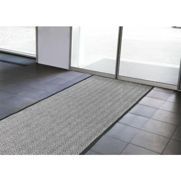Notrax Schmutzfangmatte - LxB 1800 x 1200 mm - hellgrau Anti-Rutschmatte