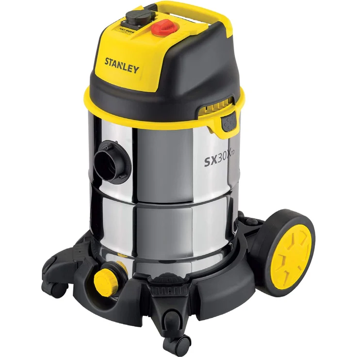 Stanley 51695 SXVC30XTDE Staubsauger, 1600 W, Schwarz, Edelstahl, Gelb, 30 Liters beutellos 30 Liter – Bild 1