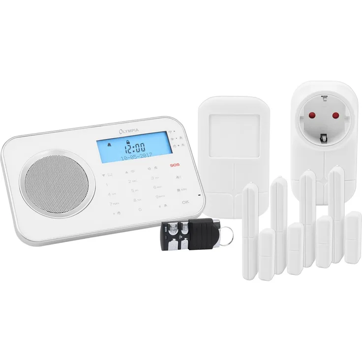 Olympia Pro Home 8762 Funk Haus Alarmanlage mit WLAN/GSM und Smart Home Funktionen