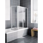 KERMI Badewannenaufsatz »Vario 2000«, B x H: 140 x 140 cm, Kunstglas