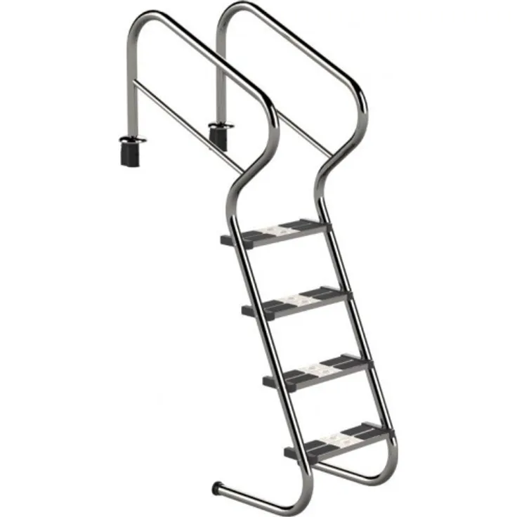 Ideal Eichenwald Pool Treppenleiter 4-stufig V2A