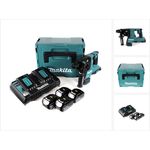 Makita DHR280PM4J 2 x 18 V 36 V Li-Ion Akku Bohrhammer 28 mm Brushless für SDS-PLUS im Makpac + 4 x 4,0 Ah Akku + Doppelladegerät