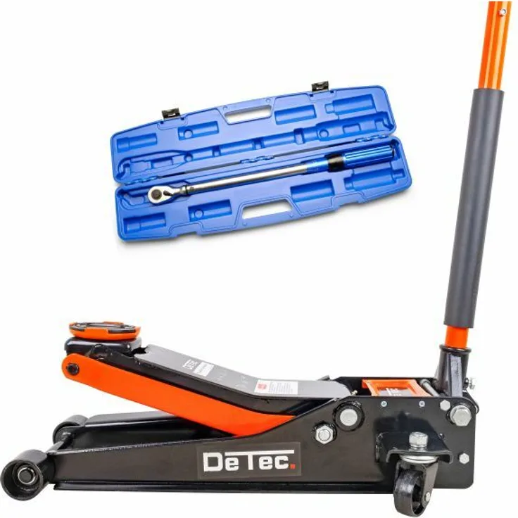 DT-3TWH 3 Tonnen Rangier-Wagenheber Quick Lift orange + Drehmomentschlüssel 1-2 Zoll-WK3000020013 - Detec.