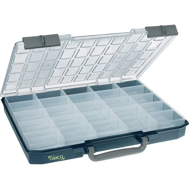 raaco 138512 Sortimentskoffer CarryLite 55 5x10-25-1, dunkelblau