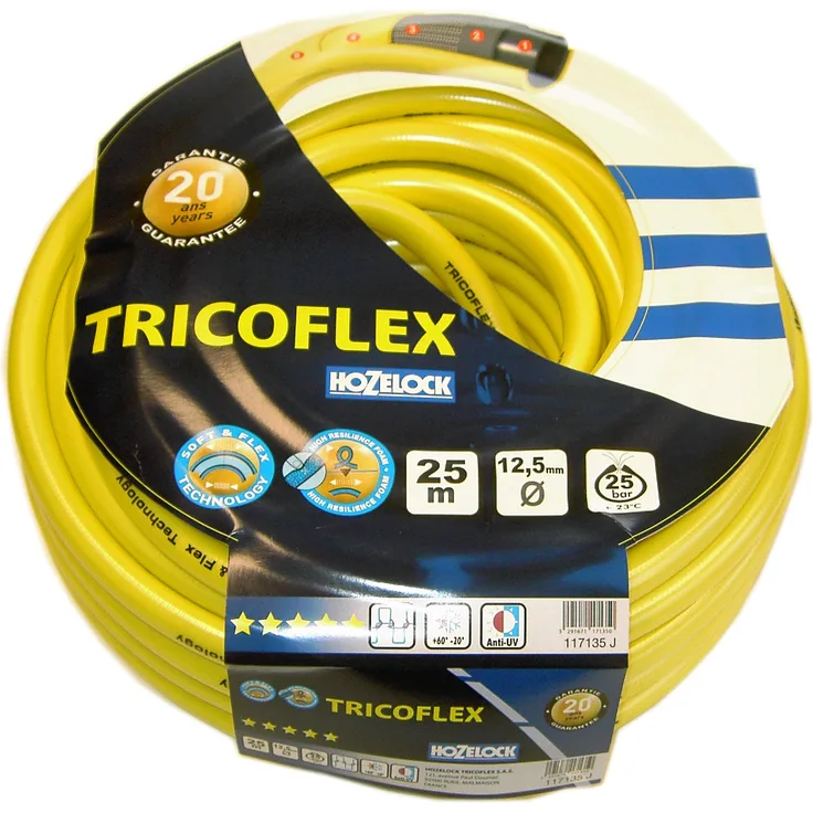 Tricoflex Wasserschlauch Tricoflex 1-2 Zoll, 25 m Rolle, gelb