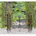 Stahl Pforte Tor Eingang Gartenpforte Tauntor Gartentor Gartenzaun Antik Optik