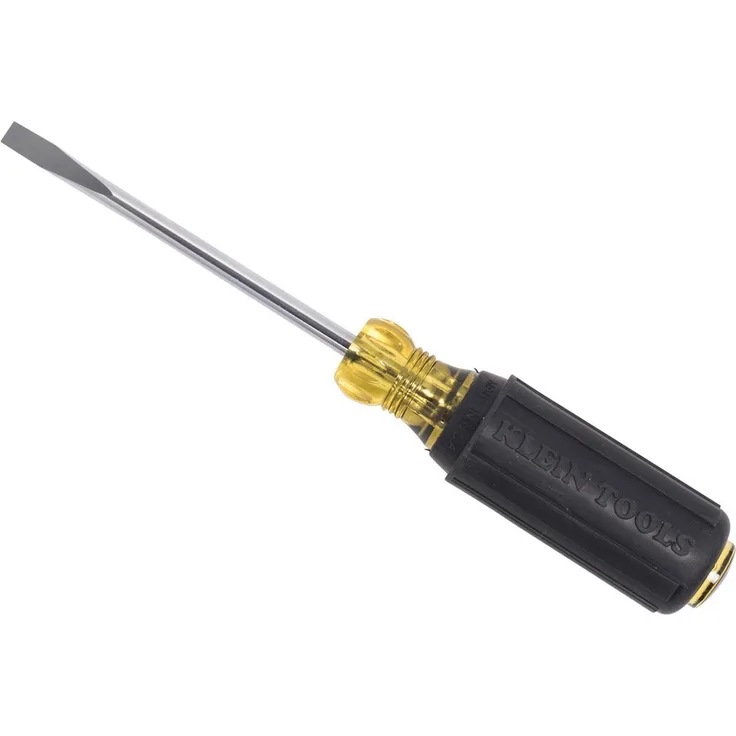 Klein Tools 605-4 1-4-Inch Cabinet 4-Inch Heavy Duty Round Shank Tip Screwdriver by Klein