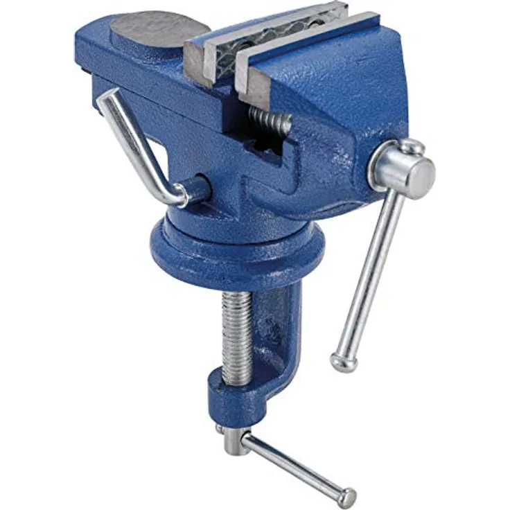 Kraftmann 3056 | Tisch-Schraubstock | mit Amboss | Backen 60 mm