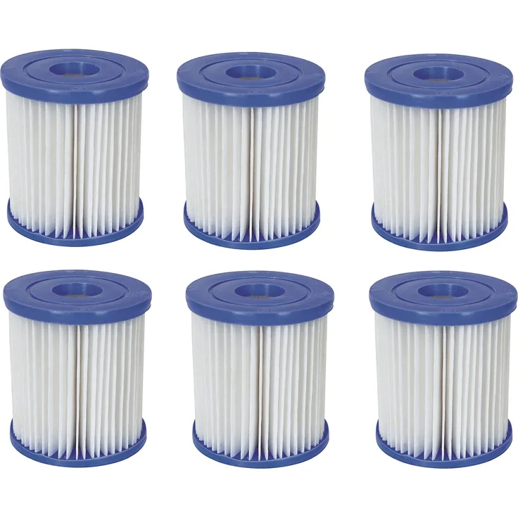 Bestway 6x Bestway Filterkartusche Gr. 1 für Quick Up Pool Filterpatrone 58093