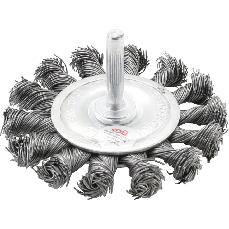 BGS 3982 | Scheibenbürste | Antriebswelle 6 mm | gezopft | Ø 75 mm