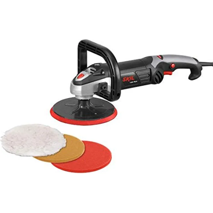SKIL Poliermaschine 1144AA (Polierer 1200 W, Sanftanlauf, + Polierteller, 3 Polierhauben, Arretierschalter, Drehzahlvorwahl)
