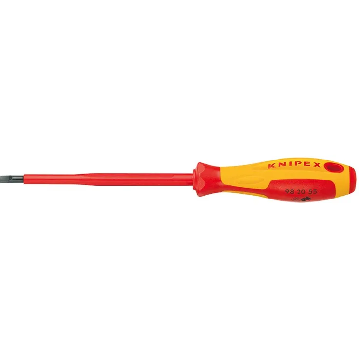 KNIPEX 98 20 35 Schraubendreher für Schlitzschrauben 202 mm