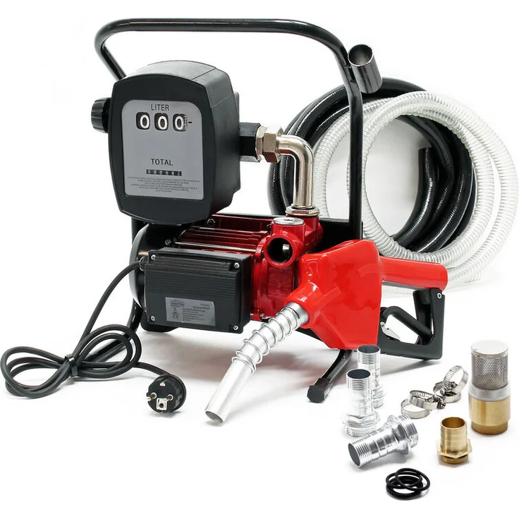 WilTec - Bio Dieselpumpe Heizölpumpe selbstansaugend 230V-600W 40l-min automatische Pistole Umfüllpumpe Absau – Bild 1