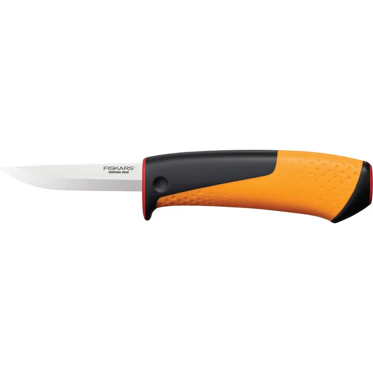 Fiskars Handwerkermesser mit Schleifstein rot - Fiskars