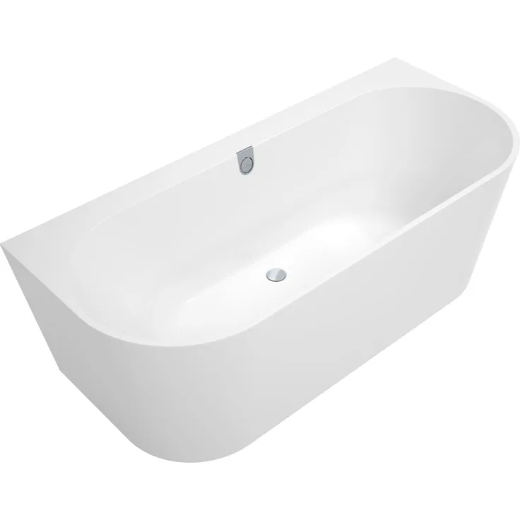 Villeroy & Boch Oberon 2.0 Duo Vorwand-Badewanne, Wandmontage, Quaryl, 1800 x 800 mm, UBQ180OBR9CD00V, Farbe: weiß-alpin - UBQ180OBR9CD00V-01