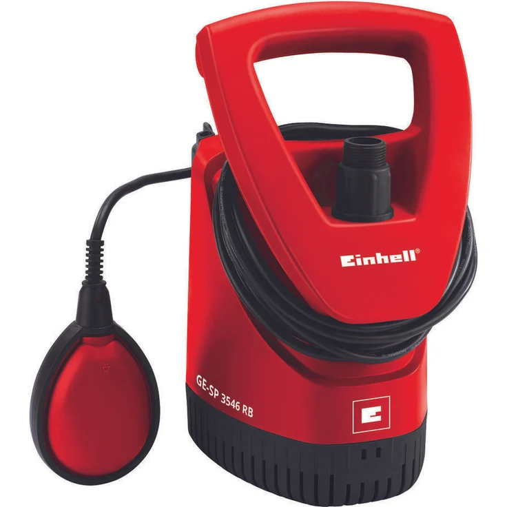 Einhell Regenfasspumpe GE-SP 3546 RB (350 W, max. Fremdkörpergröße 2,5 mm, max. Fördermenge 4.600 L-h, max. Förderhöhe 11 m, stufenloser Schwimmschalter, Kunststoff-Pumpengehäuse) Regenfasspumpe – Bild 1