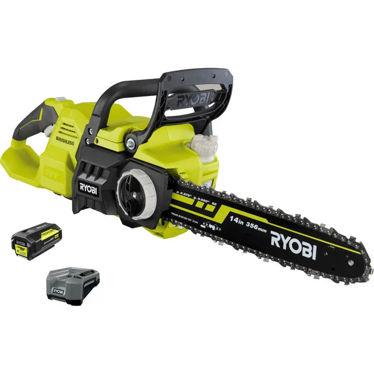 RYOBI RY36CSX35A-150 36 V Brushless Akku-Kettensäge mit Akku & Ladegerät | ec... - RYOBI