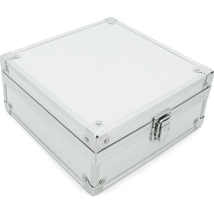 Aluminium Koffer Silber Box mit Schaumstoffeinlage (LxBxH) 200 x 200 x 90 mm