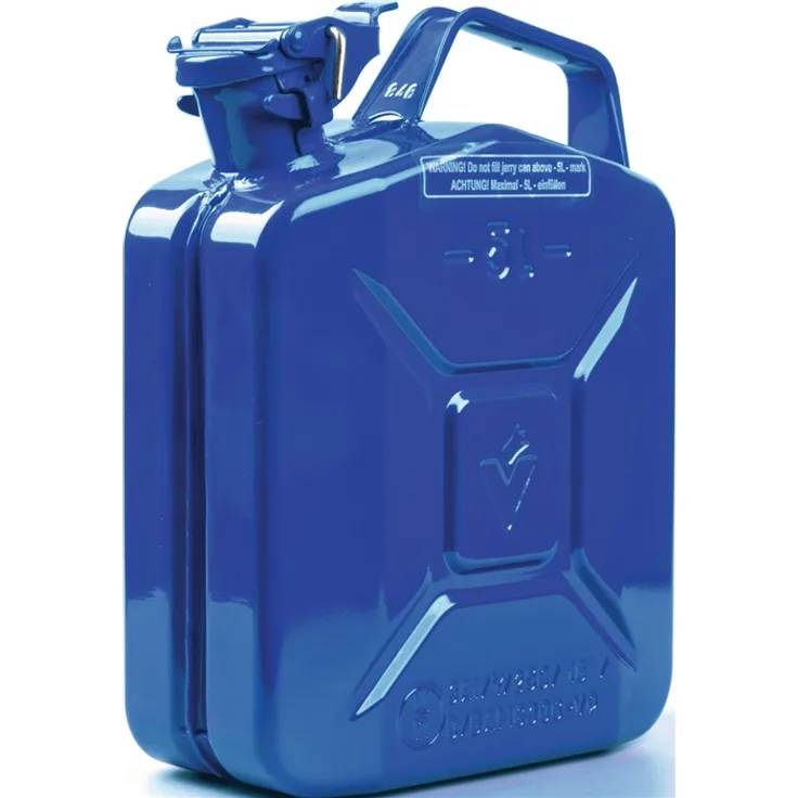 VALPRO Kraftstoffkanister Inhalt 5 l Signalblau RAL 5005 Stahlblech L230xB120xH310mm