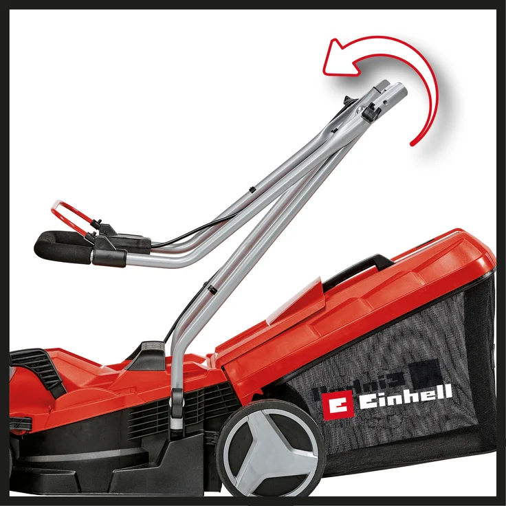 Einhell Akku-Rasenmäher GE-CM 18-33 Li - 1x4,0 Ah - Power X-Change - Li-Ion, bis 200 m², 33 cm Schnittbreite, 5x zentrale Schnitthöhenverstellung, 30 L Behältervolumen, inkl. 4,0 Ah PXC-Akku + Ladegerät – Bild 5