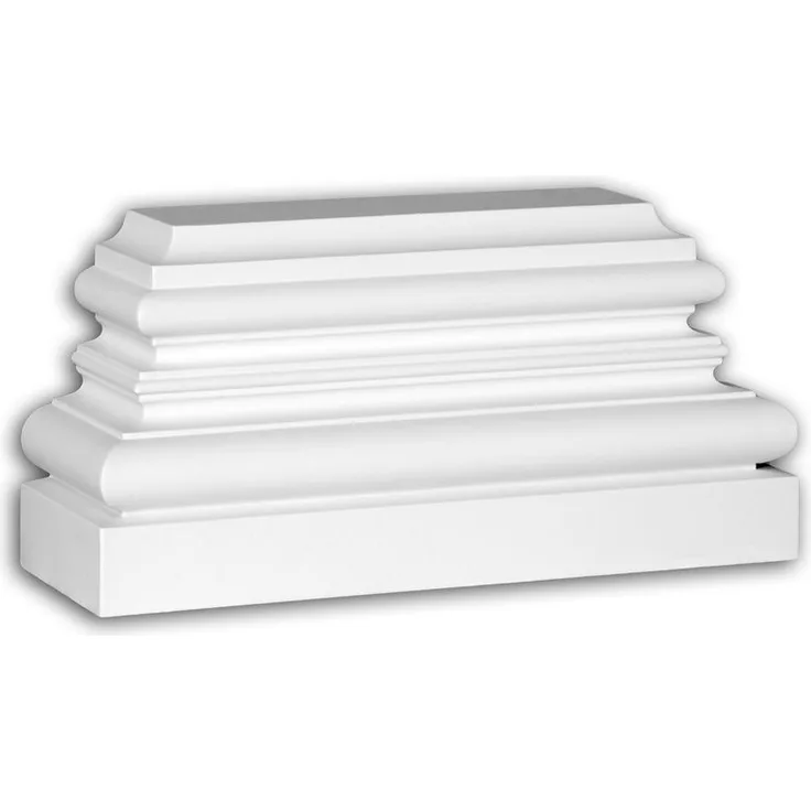 Profhome Decor - Pilaster Sockel 453301 Fassadenelement Pilaster Außenstuck Korinthischer Stil weiß
