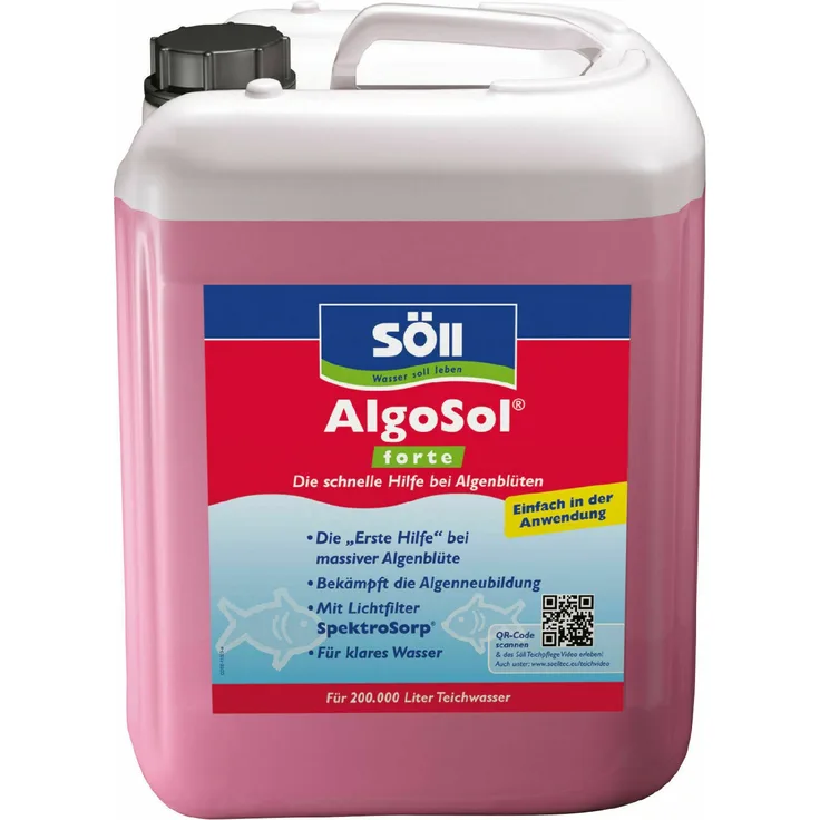 Söll Algenentferner 10 Liter AlgoSol forte für 200 Qbm Teichwasser