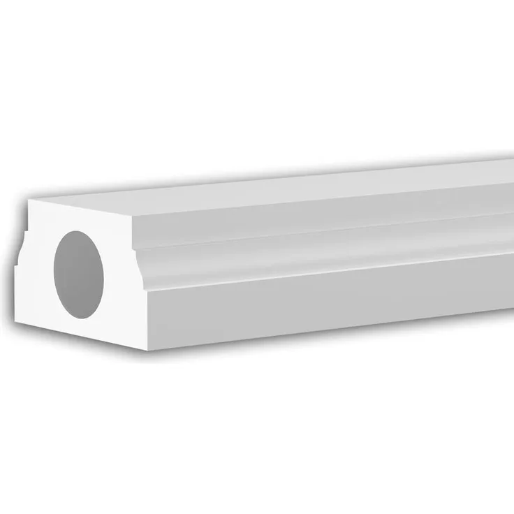 Profhome Decor - Vollbalustrade Fußlauf 474101 Außenstuck Balustrade Fassadenelement Neo-Klassizismus-Stil weiß 3 m