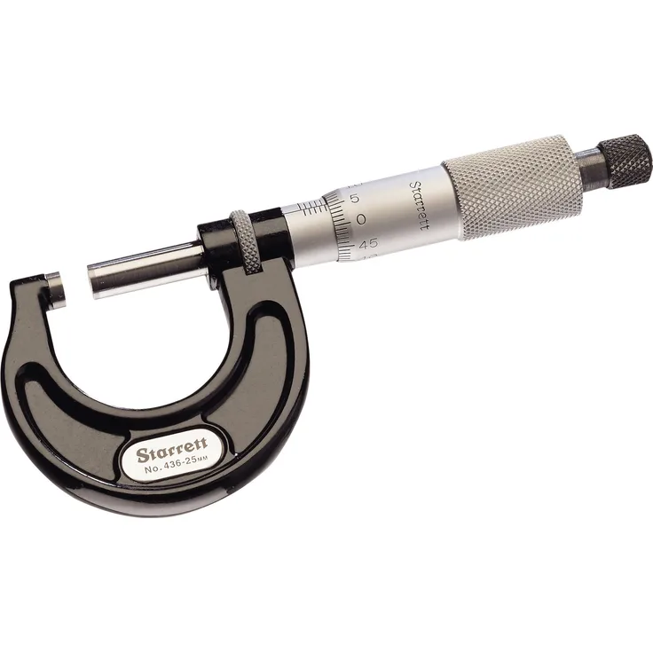Starrett 436.1MXRL-75 Metrisches Mikrometer für den Außenbereich, 50 75 mm
