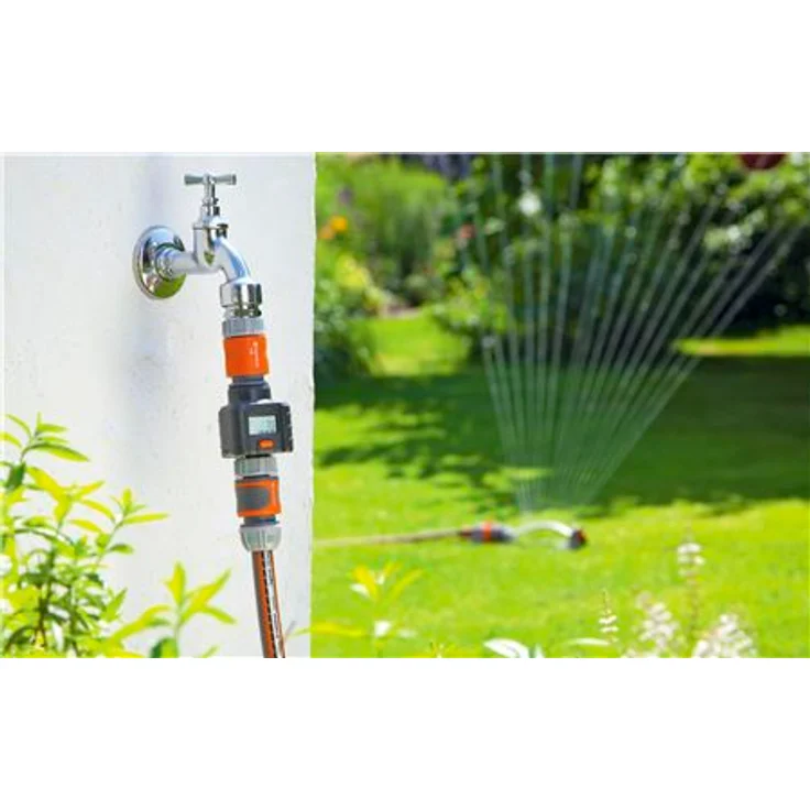 GARDENA Wassermengenzähler: Praktischer Wasserzähler zur Anbringung am Wasserhahn oder Verbrauchsgerät, zur Kontrolle des Wasserverbrauchs, mit übersichtlichem Display, batteriebetrieben (8188-20) 4078500818902 – Bild 6