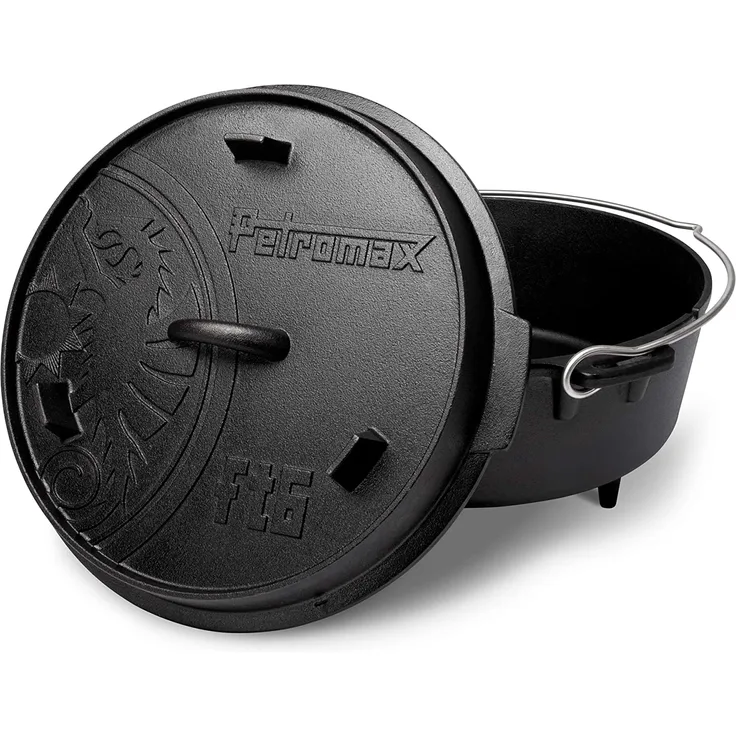 Petromax Feuertopf ft6 mit Füßen 7,6 Liter Gusseisen 36,5x20x33 cm Dutch Oven