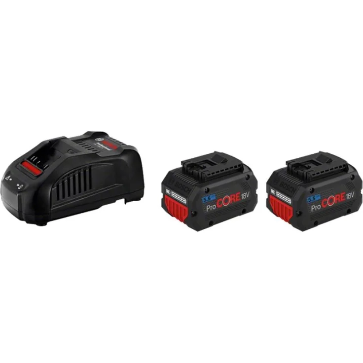 Bosch 2 x ProCORE Werkzeugakku 18 V / 5,5 Ah Ladegerät GAL 1880 CV – Bild 1